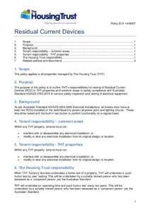 Policy ID # 14/AM07  Residual Current Devices[removed].