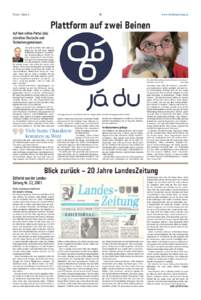 Forum - Seite 6  www.landeszeitung.cz Plattform auf zwei Beinen Auf dem online-Portal Jádu