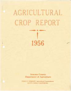 1956 Sonoma County Agricultural Crop Report
