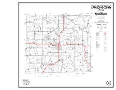 HIGHWAY AND TRANSPORTATION MAP  APPANOOSE COUNTY IOWA Prepared By