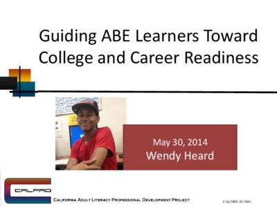 Guiding ABE Learners Toward College and Career Readiness