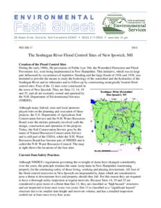 WD-DB[removed]The Souhegan River Flood Control Sites of New Ipswich, NH Creation of the Flood Control Sites