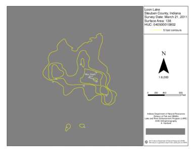 Loon Lake Steuben County, Indiana Survey Date: March 21, 2011 Surface Area: 138 HUC: [removed]foot contours