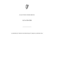 STATUTORY INSTRUMENTS.  S.I. No. 350 of 2014 ————————