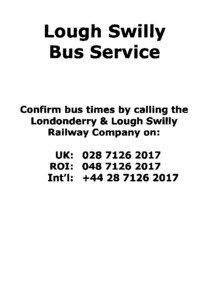 Lough Swilly  Bus Service