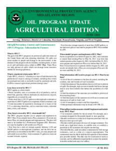 Oil Program Update - Argicultural Edition - June 2012