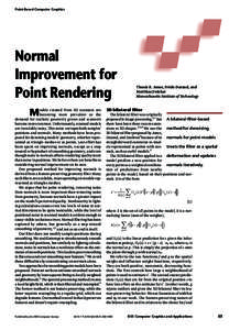 Point-Based Computer Graphics  Normal Improvement for Point Rendering M