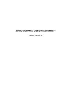 Zoning Ordinance: Open Space Community