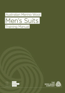 Australian Merino Wool  Men’s Suits Training Manual  Index