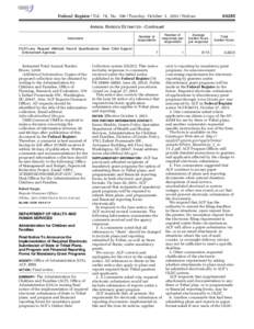 [removed]Federal Register / Vol. 78, No[removed]Tuesday, October 1, [removed]Notices ANNUAL BURDEN ESTIMATES—Continued  FAST-Levy Request Withhold Record Specifications: State Child Support