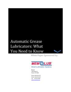 Automatic Grease Lubricators: What You Need to Know
