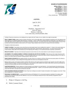 April 24, [removed]Board of Supervisors Agenda