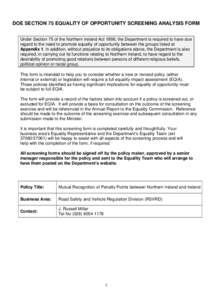 Screening flowchart and template