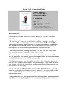 Microsoft Word - The King Whisperers-Book Club Discussion Guide.doc