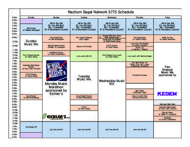 Radio / Broadcasting / The Foxxhole / Nachum Segal / Year of birth missing / Rockland County /  New York