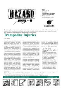 Hazard (Edition No. 42) March 2000 Victorian Injury Surveillance & Applied Research (VISS) Monash University
