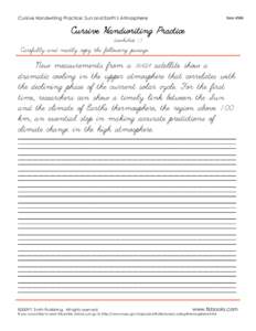 Cursive Handwriting Practice worksheets 1-5