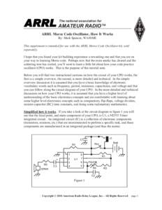 Microsoft Word - Morse Code Oscillator how it works.doc