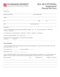 FinAid Supplemental Form 2-13