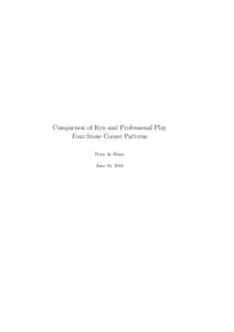 Comparison of Kyu and Professional Play Four-Stone Corner Patterns Peter de Blanc June 14, 2010  2