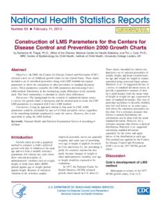 National Health Statistics Reports Number 63 february 11, 2013
