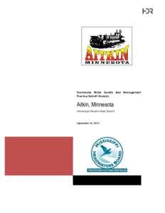 Stormwater Water Quality Best Management Practice Retrofit Analysis Aitkin, Minnesota Mississippi Headwaters Board
