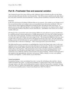 Part B, Freshwater fFow and Seasonal Variation