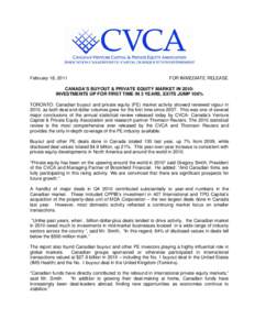 Microsoft Word - CVCA Q4 2010 Buyout Press Release Final.DOC