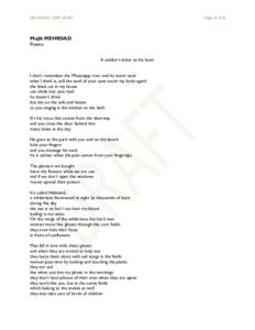 Page 1 of 4  MEHRDAD (IWP[removed]Mujib MEHRDAD Poems
