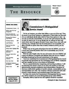 Volume 7, Issue 3  Mississippi Department of Corrections March 2005