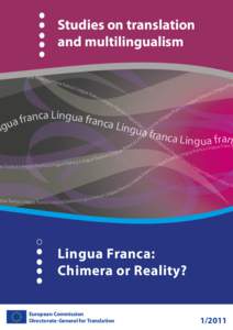 Studies on translation and multilingualism gua franca Lingua franc