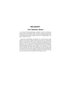 BIBLIOGRAPHY “Live” Electronic Version An excerpt from George Reisman’s Capitalism: A Treatise on Economics (Ottawa, Illinois: Jameson Books, [removed]Copyright © 1996 by George Reisman. All rights reserved. Permiss
