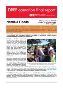 International Red Cross and Red Crescent Movement / Management / Public safety / Angola /  Namibia and Zambia floods / Caprivi Region / Emergency management / Kavango Region