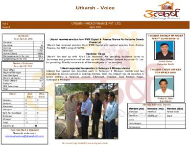 Utkarsh - Voice  UTKARSH MICRO FINANCE PVT. LTD. Vol-1 Issue-4