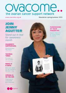 www.ovacome.org.uk  JOIN JENNY AGUTTER Stand out in teal