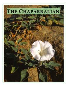 T HE C HAPARRALIAN July 31, 2009 Volume 6, Issue 1  The Chaparralian #30