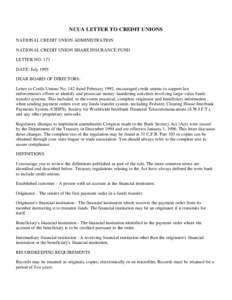 Payment order / Credit union / Bank / Wire transfer / Federal Reserve System / Financial services / Business / Dodd–Frank Wall Street Reform and Consumer Protection Act / Payment systems / Banking / Finance