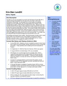 Kim-Stan Landfill Superfund Site Factsheet