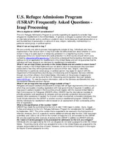 Microsoft Word - USRAP - Frequently Asked Questions - Iraqi Processing - English.doc