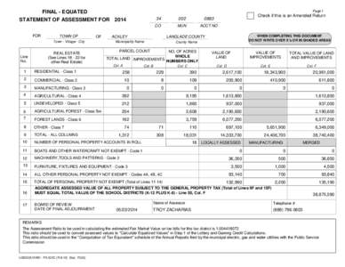 2014 Statement of Assessment for Langlade County