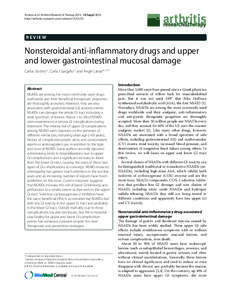 Sostres et al. Arthritis Research & Therapy 2013, 15(Suppl 3):S3 http://arthritis-research.com/content/15/S3/S3 REVIEW  Nonsteroidal anti-inflammatory drugs and upper