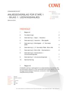 ANLÆGSOVERSLAG FOR ETAPE 1 - BILAG 1: LEDNINGSANLÆG