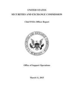 Chief FOIA Officer Report, 2015