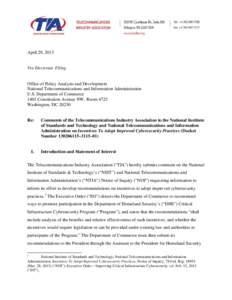 Infrastructure / Security engineering / Cyberwarfare / Computer crimes / Computer security / Cyber-security regulation / International Multilateral Partnership Against Cyber Threats / Critical infrastructure protection / Telecommunications Industry Association / National security / United States Department of Homeland Security / Security