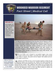 Released: Health1Medical Cell APPLIES TO: Any wounded, ill or