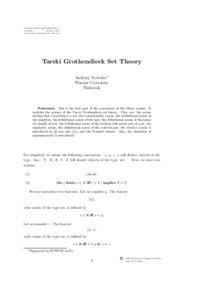 Constructible universe / Z notation / Boolean algebra / Tarski–Grothendieck set theory / Constructive set theory / Mathematical logic / Mathematics / Logic