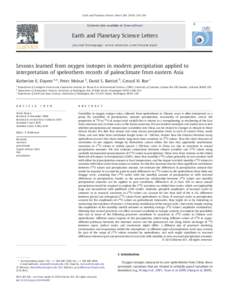 Lessons learned from oxygen isotopes in modern precipitation applied to interpretation of speleothem records of paleoclimate from eastern Asia