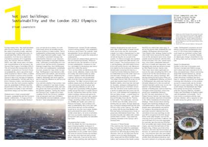 Summer Olympic Games / London Aquatics Centre / Summer Olympics / Zaha Hadid / Olympic Stadium / Olympic Park /  London / ArcelorMittal Orbit / Olympic Park / Sustainable design / Summer Olympic venues / Environment / Architecture