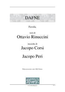 DAFNE Favola. testi di