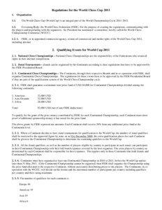 Regulations for the World Chess Cup[removed].